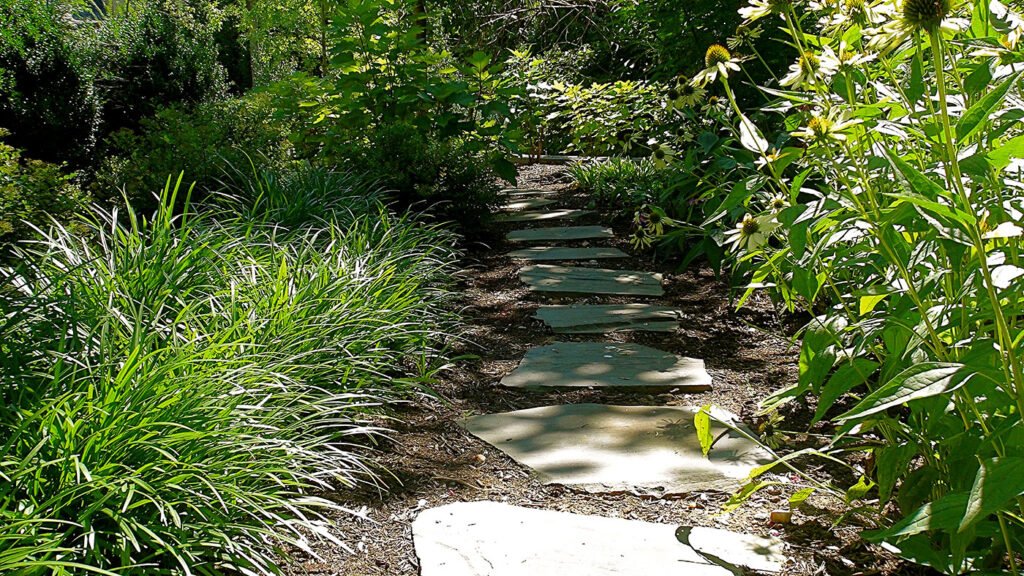 Flagstone stepping stones