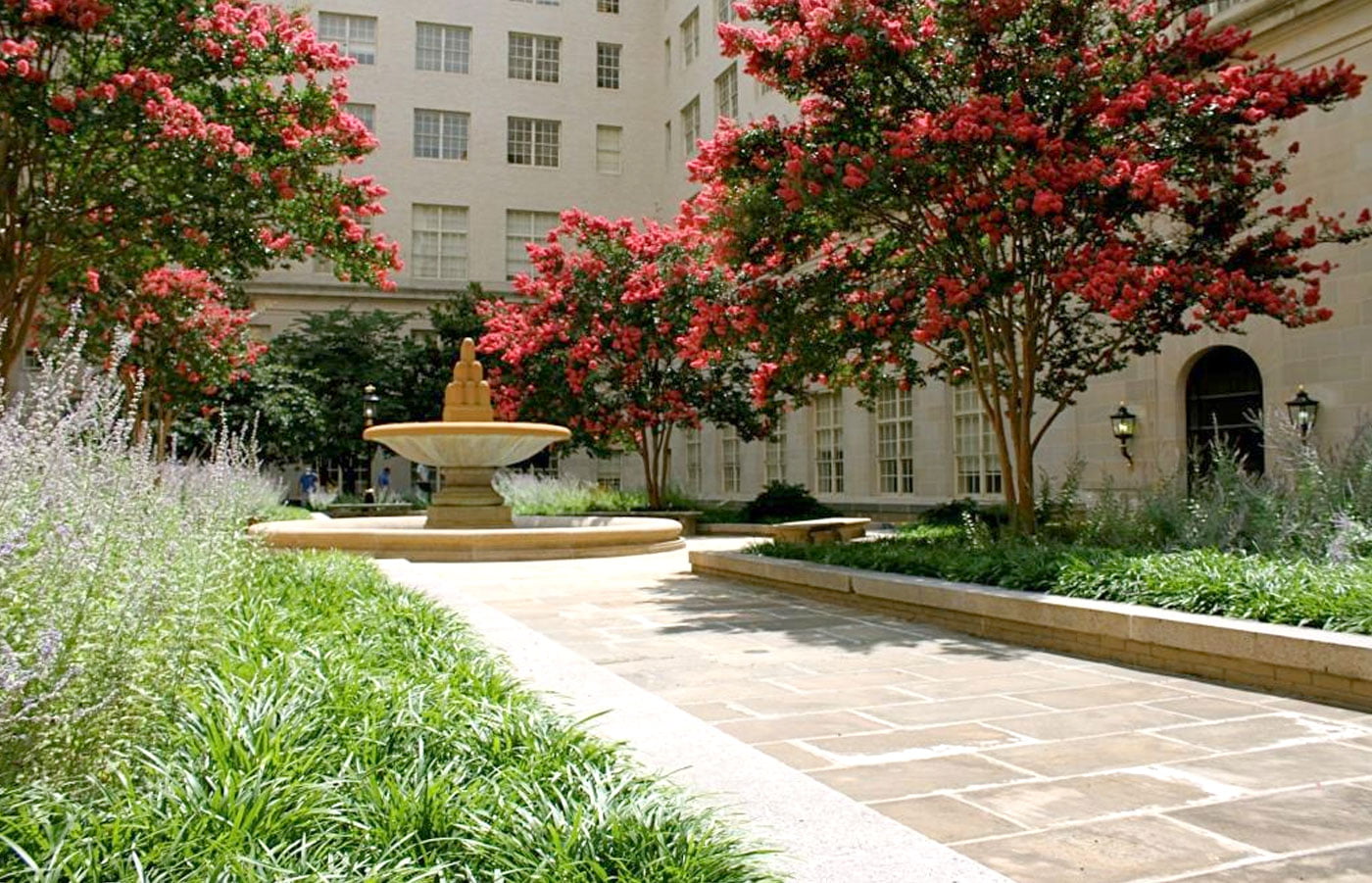 Courtyard at a commercial property